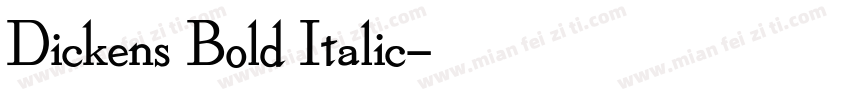 Dickens Bold Italic字体转换